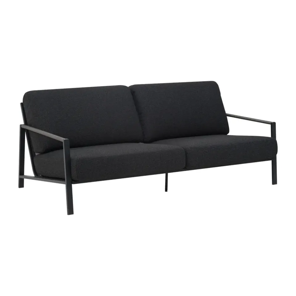 Sofá Naos, -teddy black, 2,5 plazas*Brafab Discount
