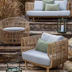 Sofá Nest 3 plazas weave, White, Natté white*Cane-line Clearance
