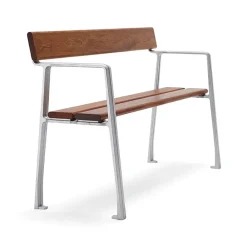 Sofá Piccolo, Caoba, soporte de aluminio en bruto*Byarums bruk Best
