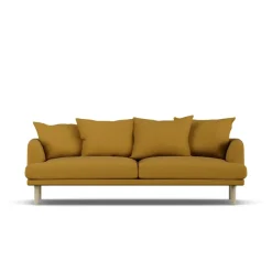 Sofá Sjövik, Luiza Mustard 3972-roble blanco aceitado, 3 plazas*1898