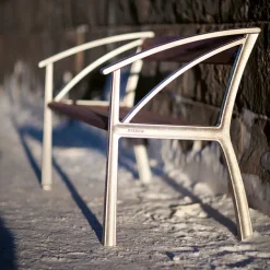 Sofá Vasa, Caoba, soporte de aluminio en bruto*Byarums bruk Discount