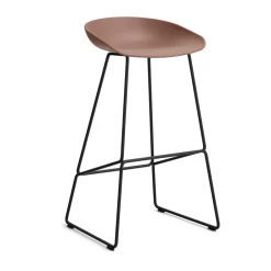 Taburete alto About a Stool 38, 2.0, Ladrillo suave-estructura de acero negro*HAY Online