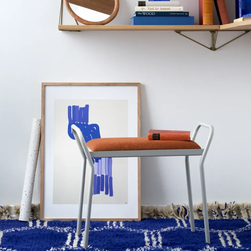 Taburete Anyone, con cuero coñac vintage*Maze Online