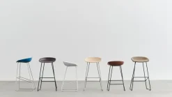 Taburete bajo About a Stool 38, 2.0, Ladrillo suave-estructura de acero blanco*HAY Outlet