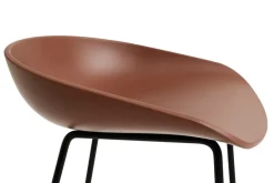 Taburete bajo About a Stool 38, 2.0, Ladrillo suave-estructura de acero negro*HAY Hot