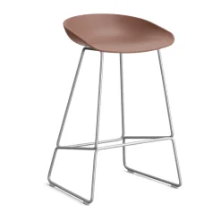 Taburete bajo About a Stool 38, 2.0, Ladrillo suave-estructura de acero inoxidable*HAY Clearance