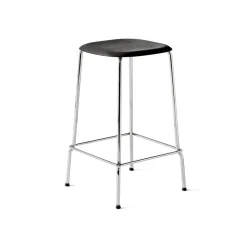 Taburete bajo Soft Edge 30, Black oak-estructura cromada*HAY Best