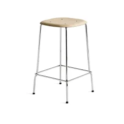 Taburete bajo Soft Edge 30, Roble lacado al agua-krom*HAY Discount