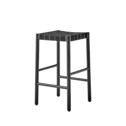 Taburete bar Betty TK7, Black, asiento de banda de lino trenzada*&Tradition Clearance