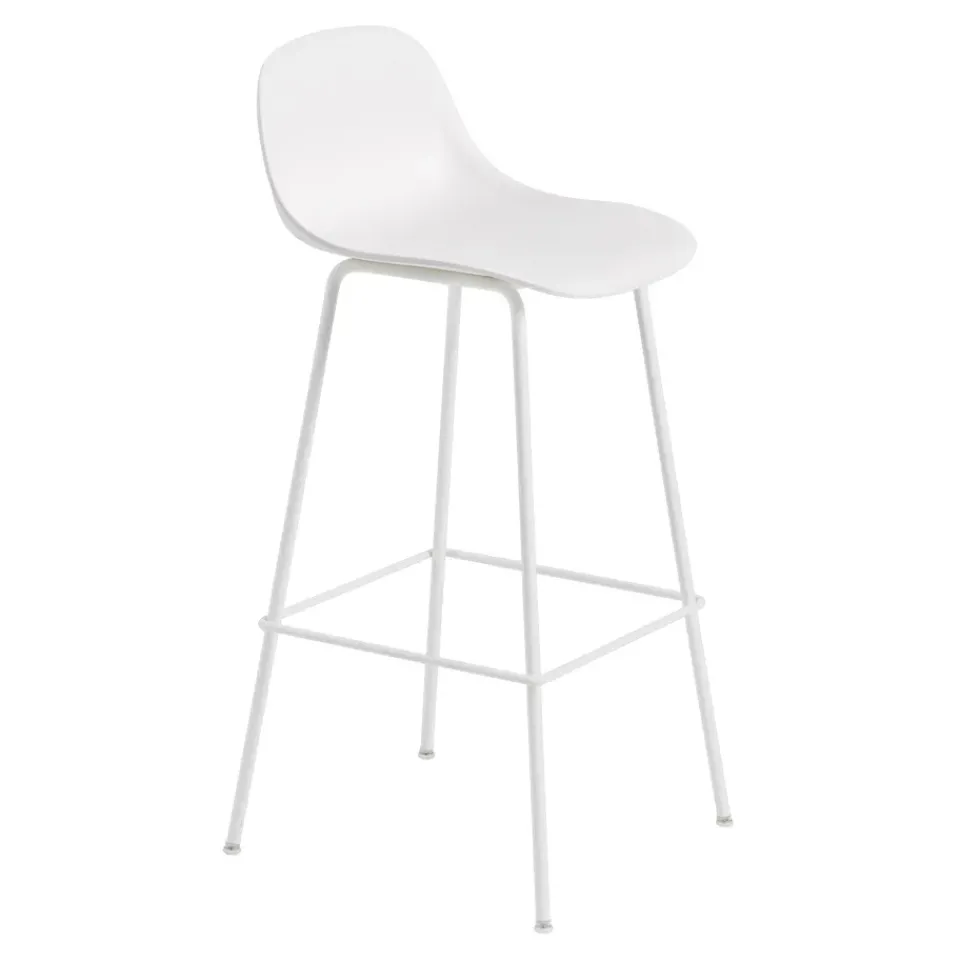 Taburete bar con respaldo Fiber Tube 75 cm,*Muuto Discount