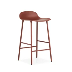 Taburete bar Form bajo, Red, patas de acero en lacado*Normann Copenhagen Sale