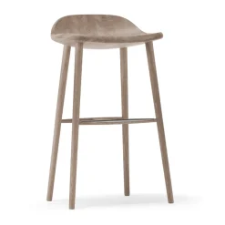 Taburete bar Miss Holly H78, Roble aceitado blanco*Stolab