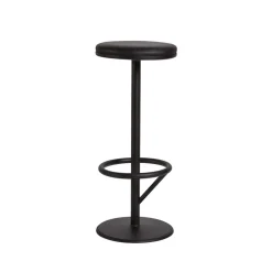 Taburete bar Orbit alto, mate, cuero*SMD Design Outlet