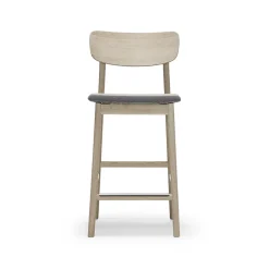 Taburete bar Prima Vista, Tela blues 9202 /beige, estructura de roble aceitado blanco*Stolab Best