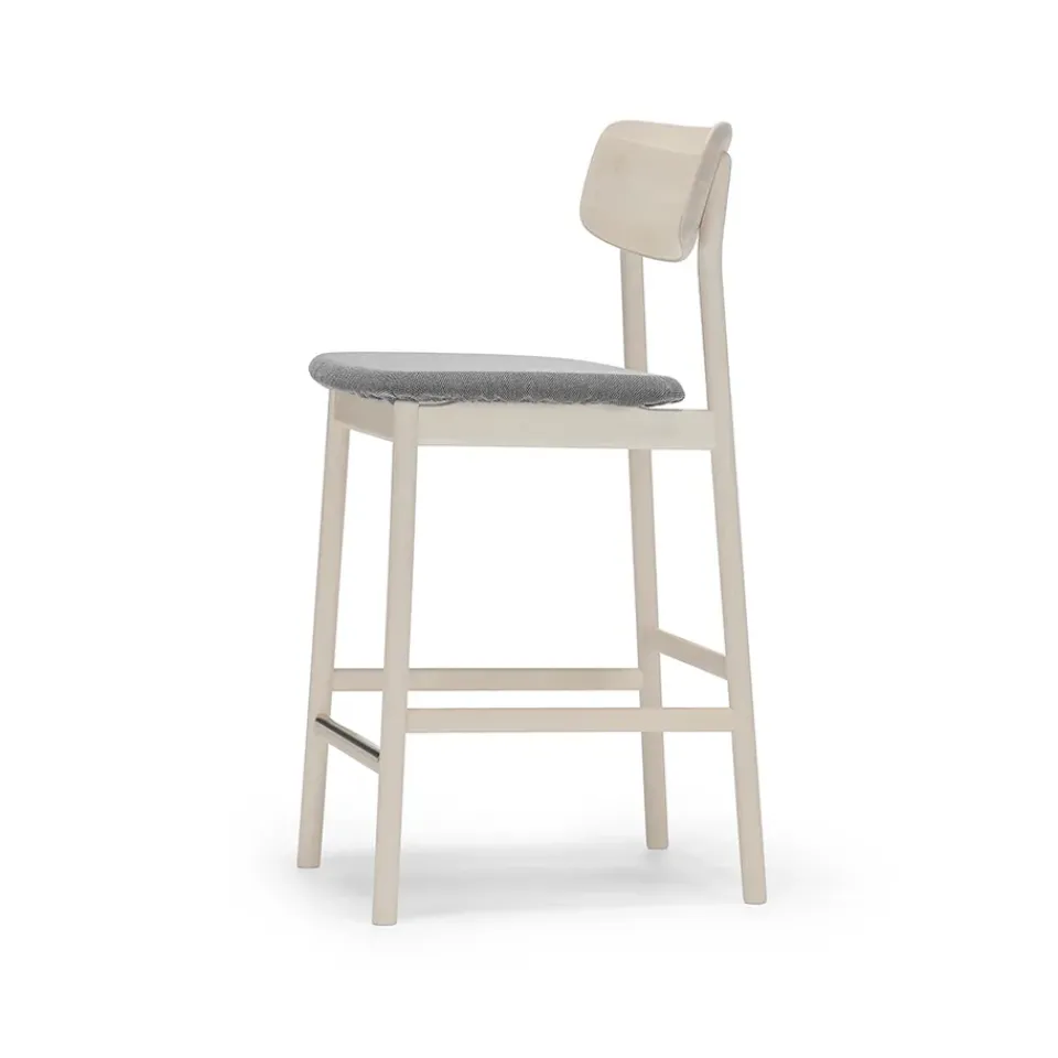 Taburete bar Prima Vista, Tela blues 9202 /beige-estructura de abedul aceitado blanco*Stolab Sale
