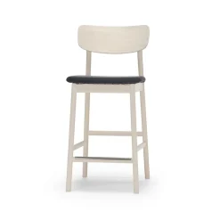 Taburete bar Prima Vista, Tela blues 9833 , estructura de abedul aceitado blanco*Stolab