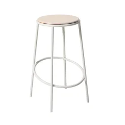 Taburete bar Saturnus, Fresno, base blanca*SMD Design Outlet