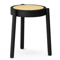 Taburete con asiento de ratán Pal, roble negro*Northern Online