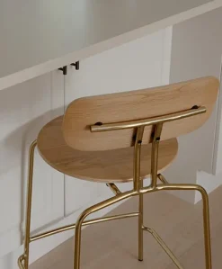 Taburete Curious 75 cm, Oak-brass*Umage Best