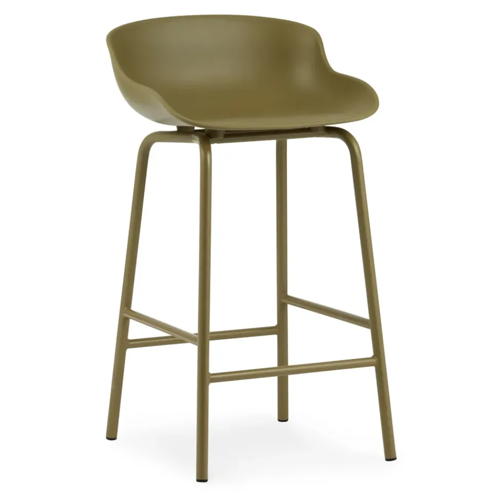 Taburete de bar con patas de metal Hyg 65 cm, oliva*Normann Copenhagen Best