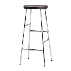 Taburete de bar Cornet 75 cm, Smoked oiled oak-chrome*HAY New