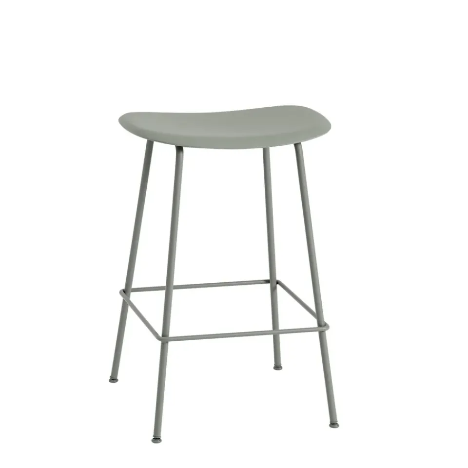 Taburete de bar Fiber Tube 65 cm, dusty green*Muuto New