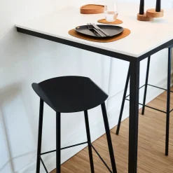 Taburete de bar Flamingo Hippo, Black-anthracite*LIND DNA New