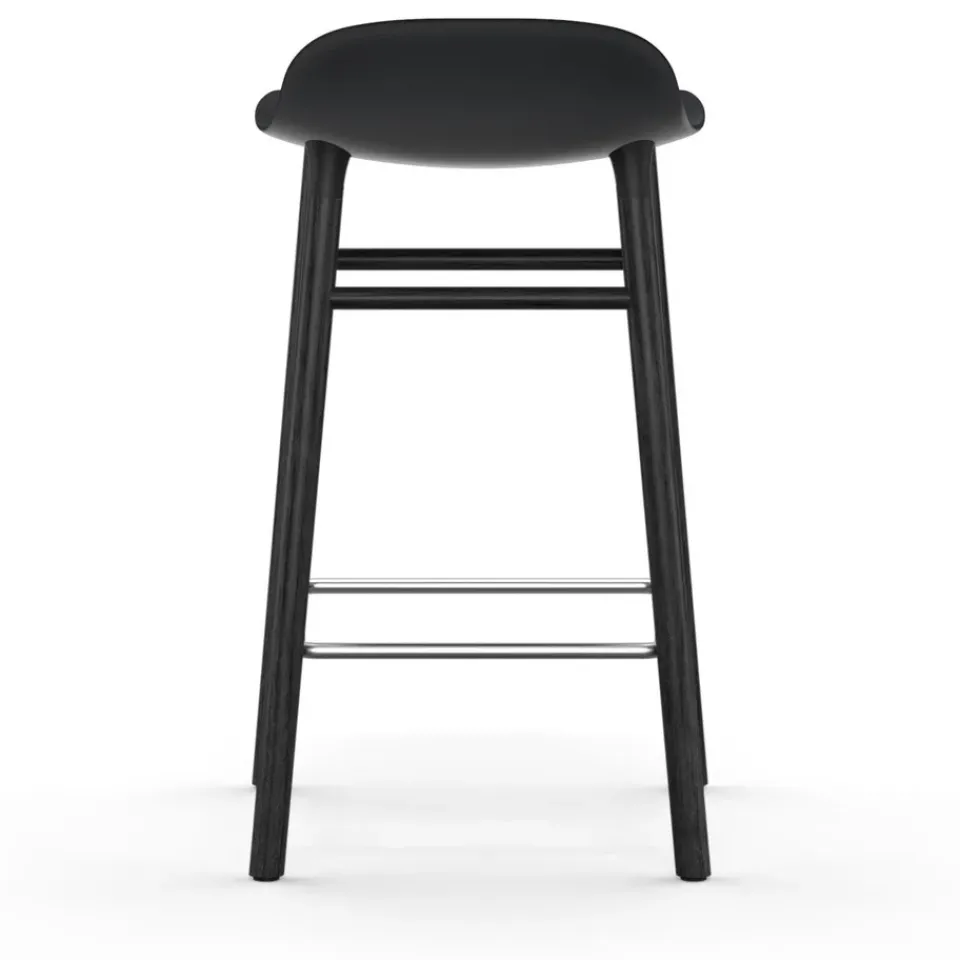 Taburete de bar Form Chair con patas de roble lacadas 65 cm, negro*Normann Copenhagen Sale