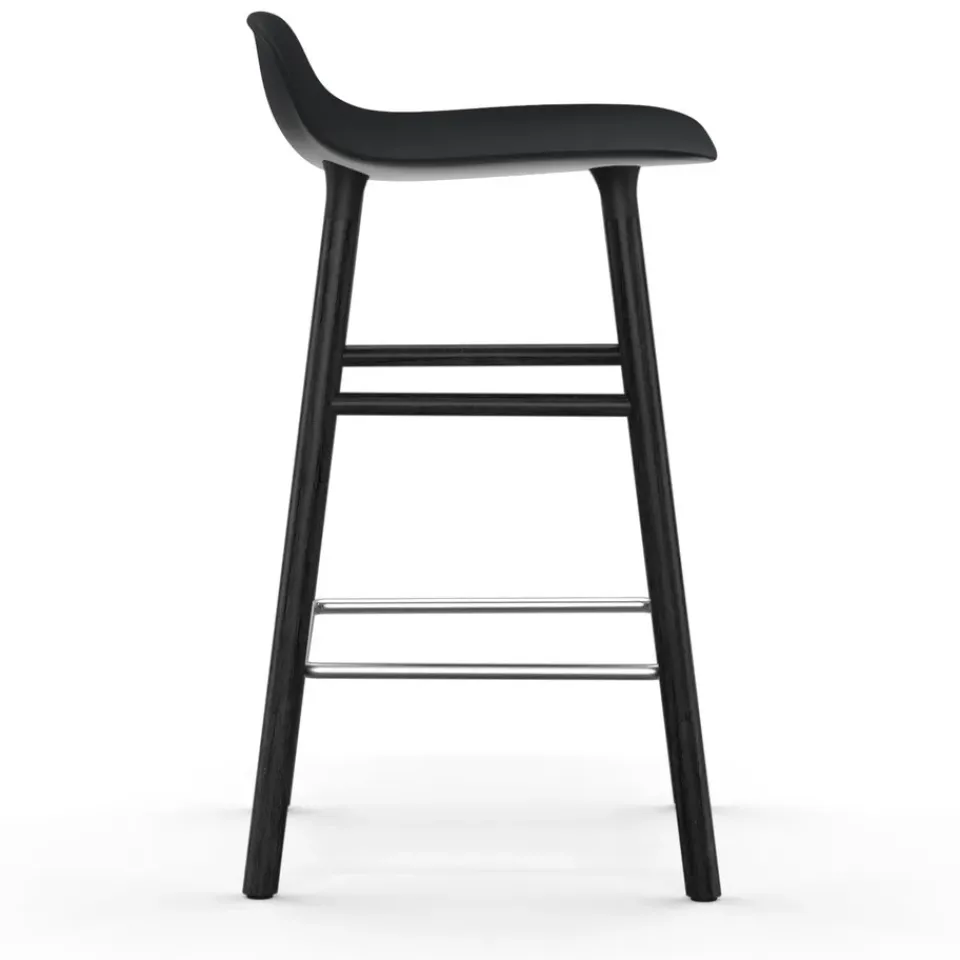 Taburete de bar Form Chair con patas de roble lacadas 65 cm, negro*Normann Copenhagen Sale