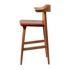 Taburete de bar Hedda, Roble-pure-cuero Tärnsjö cognac*Gärsnäs Outlet