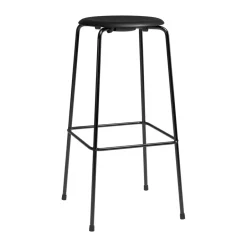 Taburete de bar High Dot, Intense cuero -acero*Fritz Hansen Online
