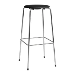 Taburete de bar High Dot, Ceniza negra-cromo*Fritz Hansen New