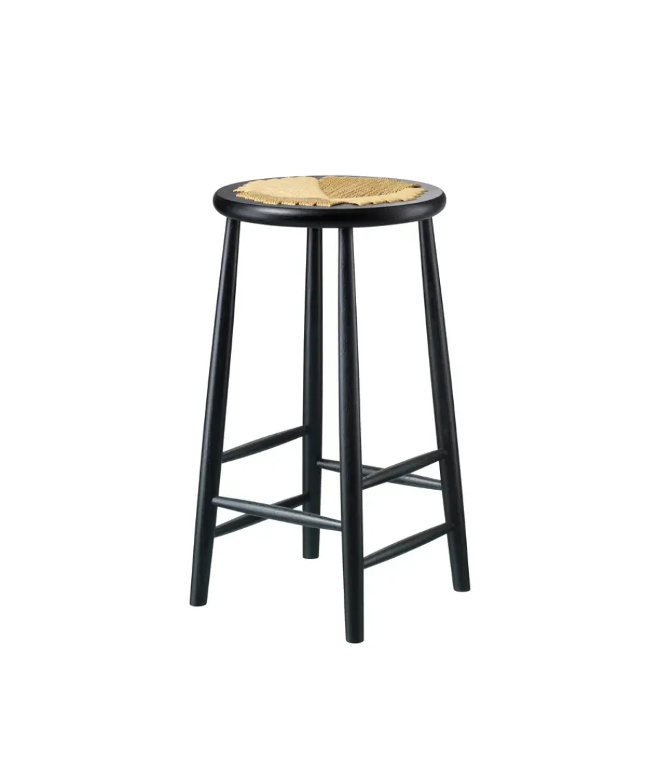 Taburete de bar J165C Counter Round, Oak black painted-nature*FDB Møbler Clearance