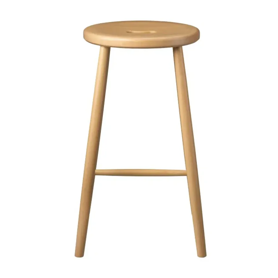 Taburete de bar J27C Counter, Beech nature lacquered*FDB Møbler Outlet
