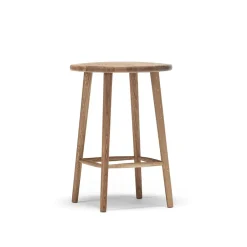 Taburete de bar Miss Button, Roble aceite natural, mediano*Stolab Clearance