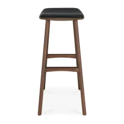 Taburete de bar Osso , Teca-cuero , 65 cm*Ethnicraft New