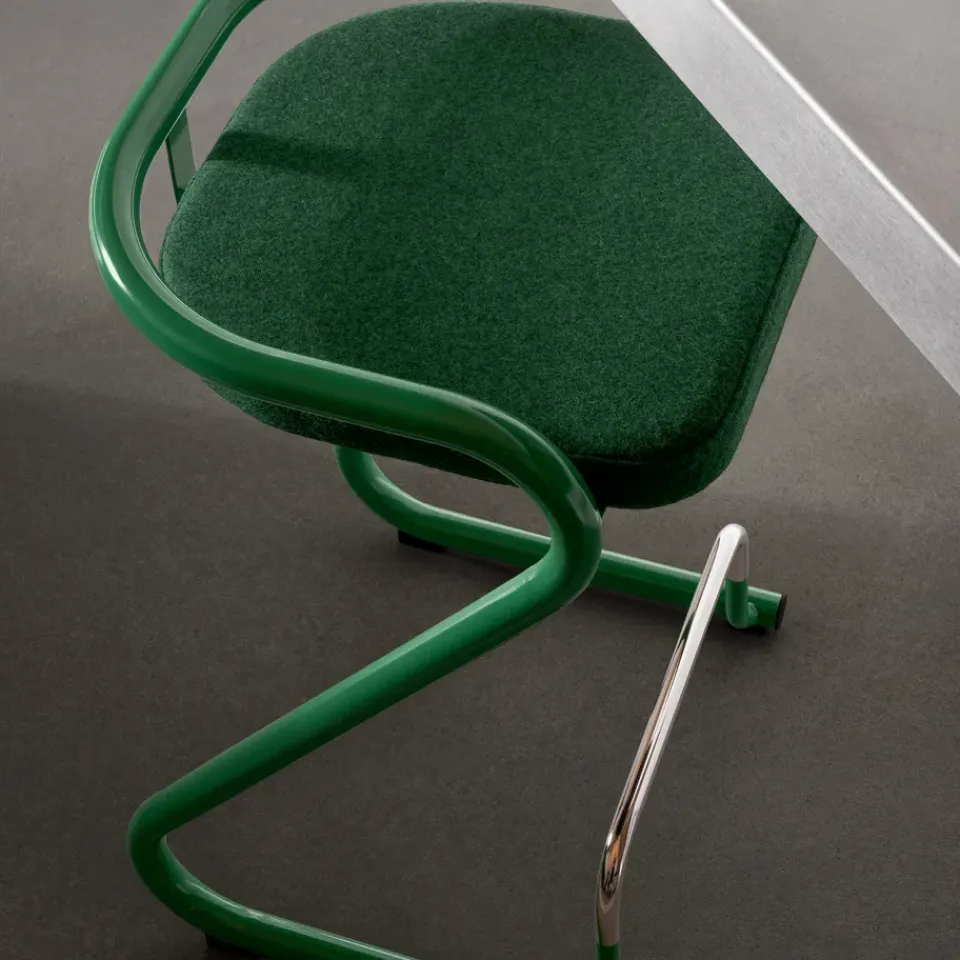 Taburete de bar S70-3 , Elmo Nordic cuero Cognac-estructura cromada*Lammhults Online