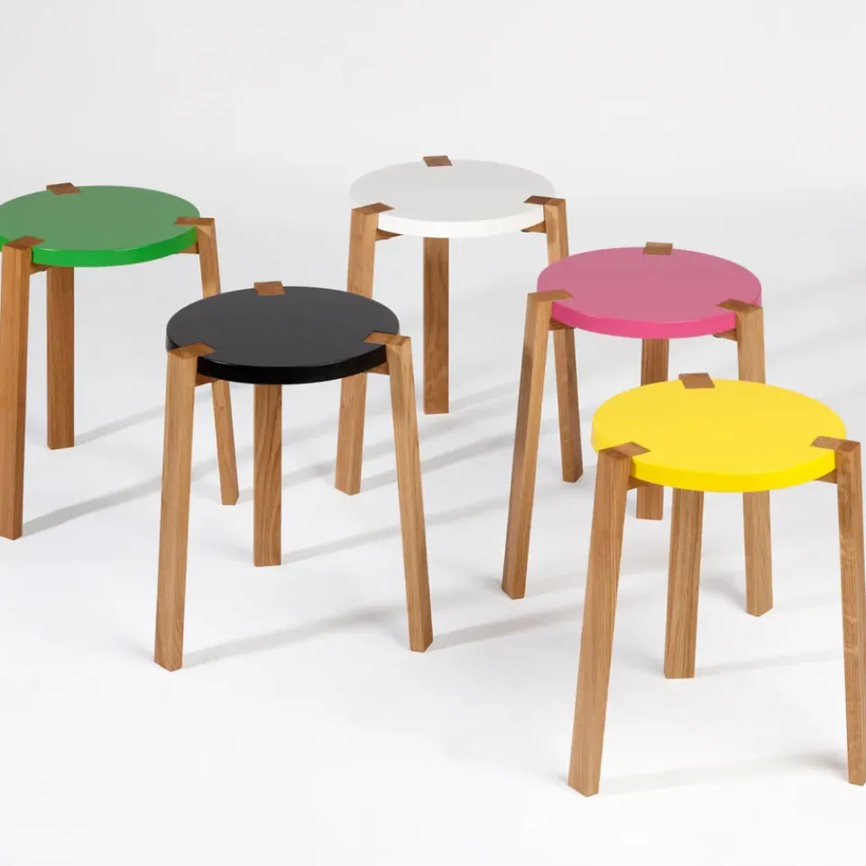 Taburete Happy, , patas de roble*A2 New