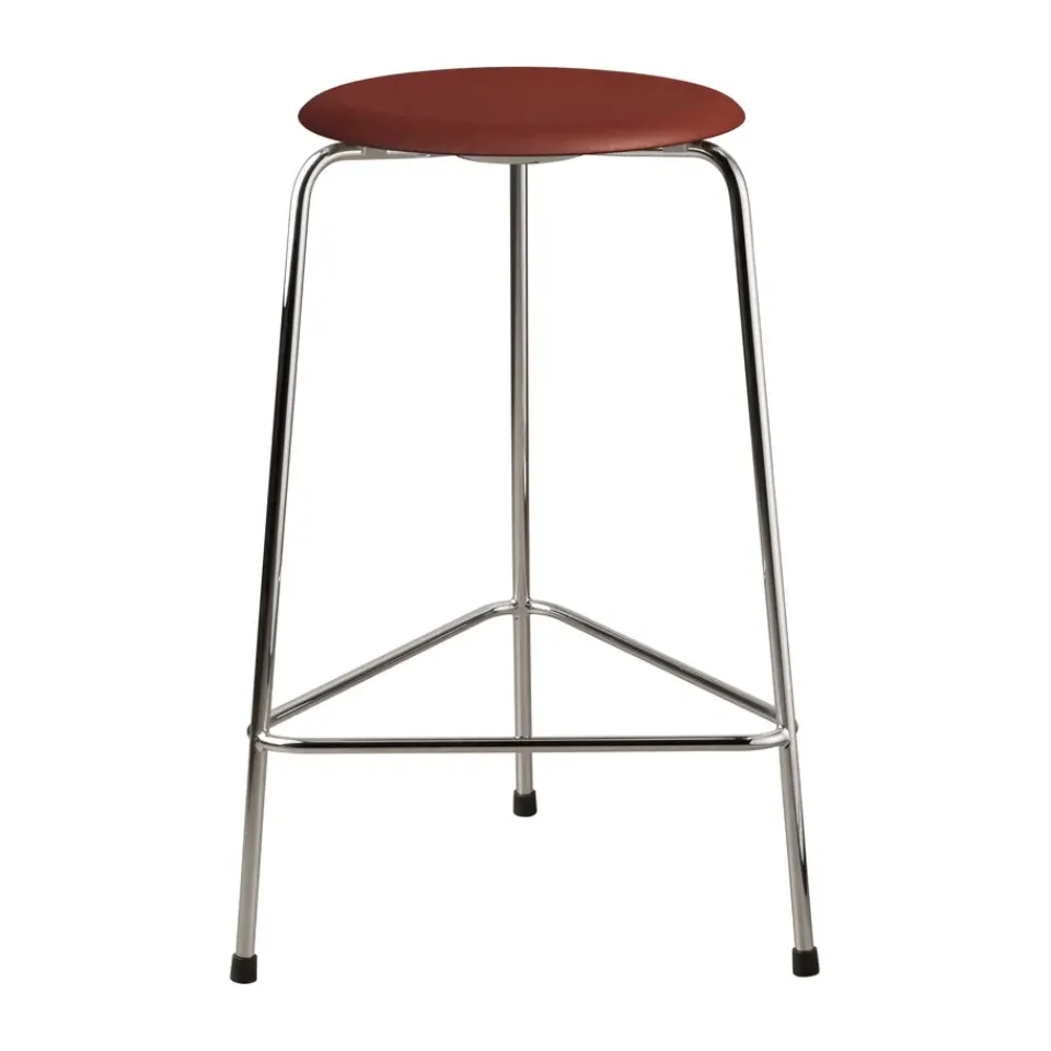 Taburete High Dot cuero, Chestnut*Fritz Hansen