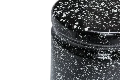 Taburete Last Ø32x44 cm, Black-white splatter*Hem New