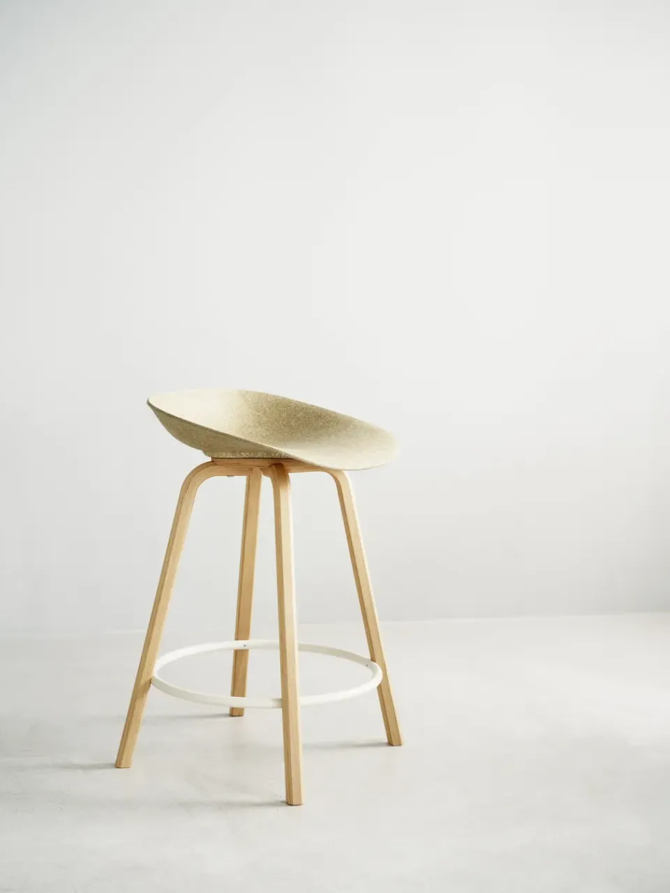 Taburete Mat Barstool 65 cm, Hemp-beech-cream steel*Normann Copenhagen Hot