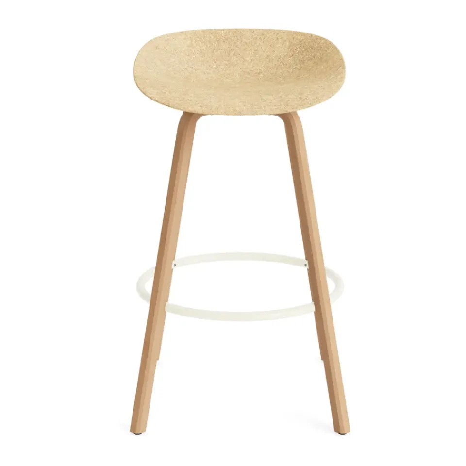 Taburete Mat Barstool 75 cm, Hemp-beech-cream steel*Normann Copenhagen New