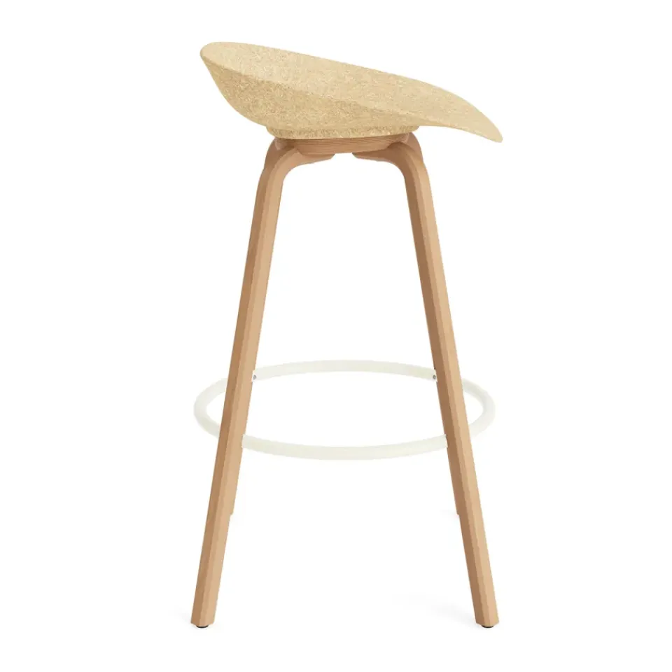 Taburete Mat Barstool 75 cm, Hemp-beech-cream steel*Normann Copenhagen New
