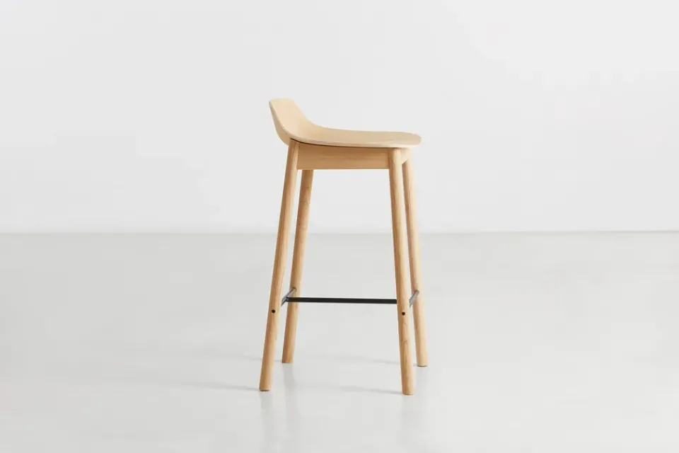Taburete Mono 65 cm, Roble pigmentado blanco*Woud Sale