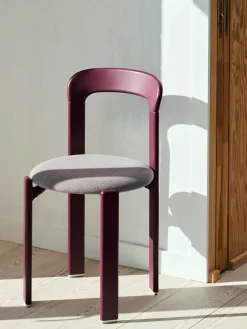 Taburete Rey tapizado 75 cm, Steelcut Trio 416-grape red*HAY New