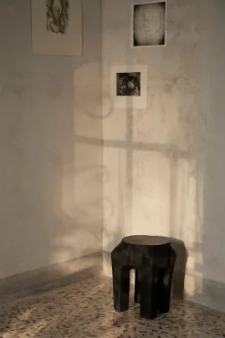 Taburete Root Ø30x40 cm, Black stained*Ferm Living Best