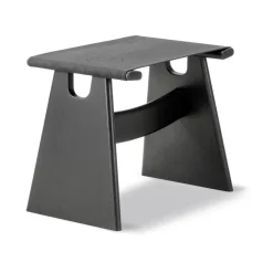 Taburete Seto, Canvas - roble lacado , incl. cojín de cuero*Fredericia Furniture Outlet