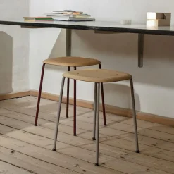 Taburete Soft Edge 70, Dusty green-estructura de acero negra*HAY Online