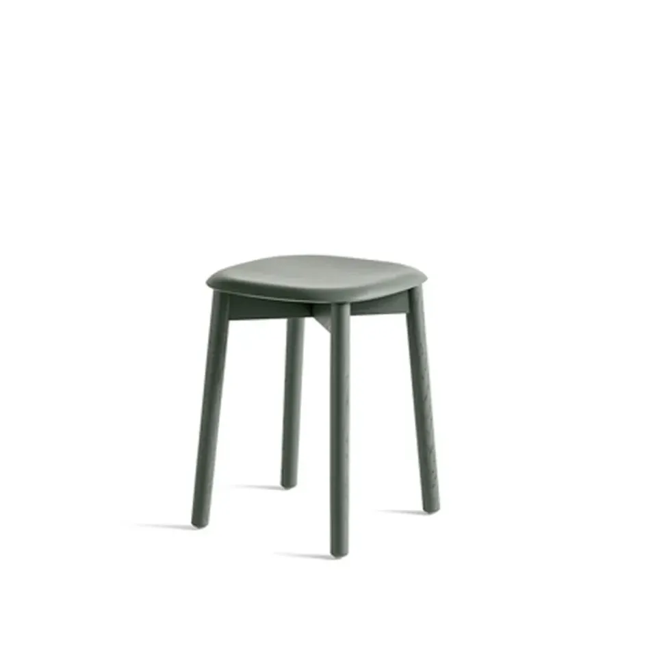 Taburete Soft Edge 72, Dusty green-dusty green estructura de roble*HAY New