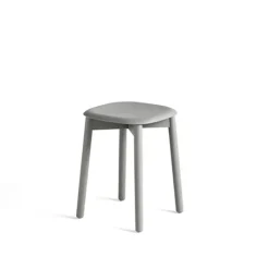 Taburete Soft Edge 72, Soft grey-soft grey estructura de roble/exoesqueleto de roble*HAY New